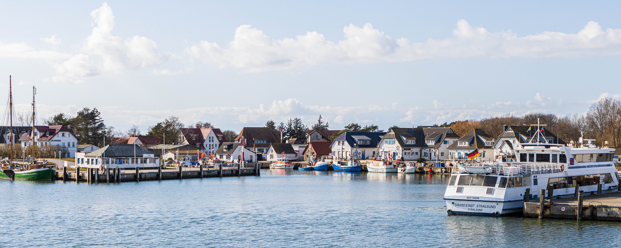 Zentralhafen Vitte auf der Insel Hiddensee